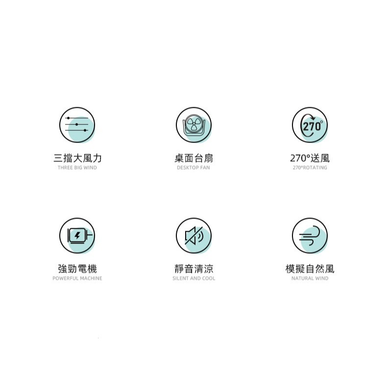 HANG A666充電式隨身攜帶電風扇 三檔大風力 270度隨意翻轉調整  簡約設計 BSMI認證 5000mAh大容量-細節圖5