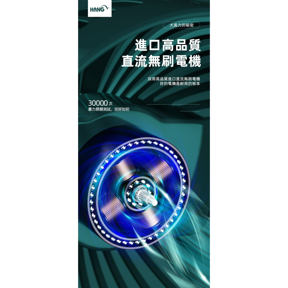 HANG A666充電式隨身攜帶電風扇 三檔大風力 270度隨意翻轉調整  簡約設計 BSMI認證 5000mAh大容量-細節圖11