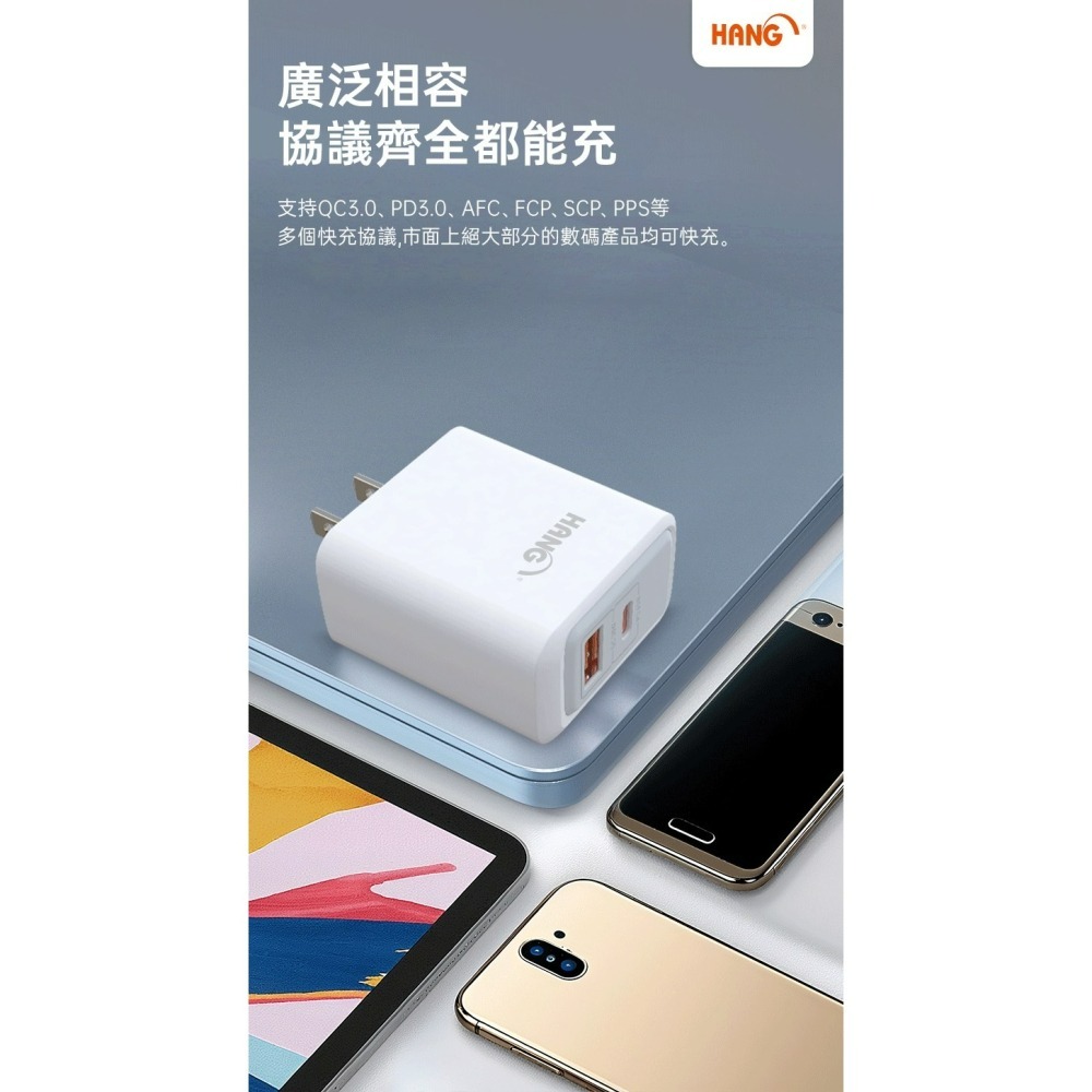 HANG C35 GaN氮化鎵65W快速充電器，Type-C USB雙孔輸出，兼容PD/QC多協議快充頭-細節圖6