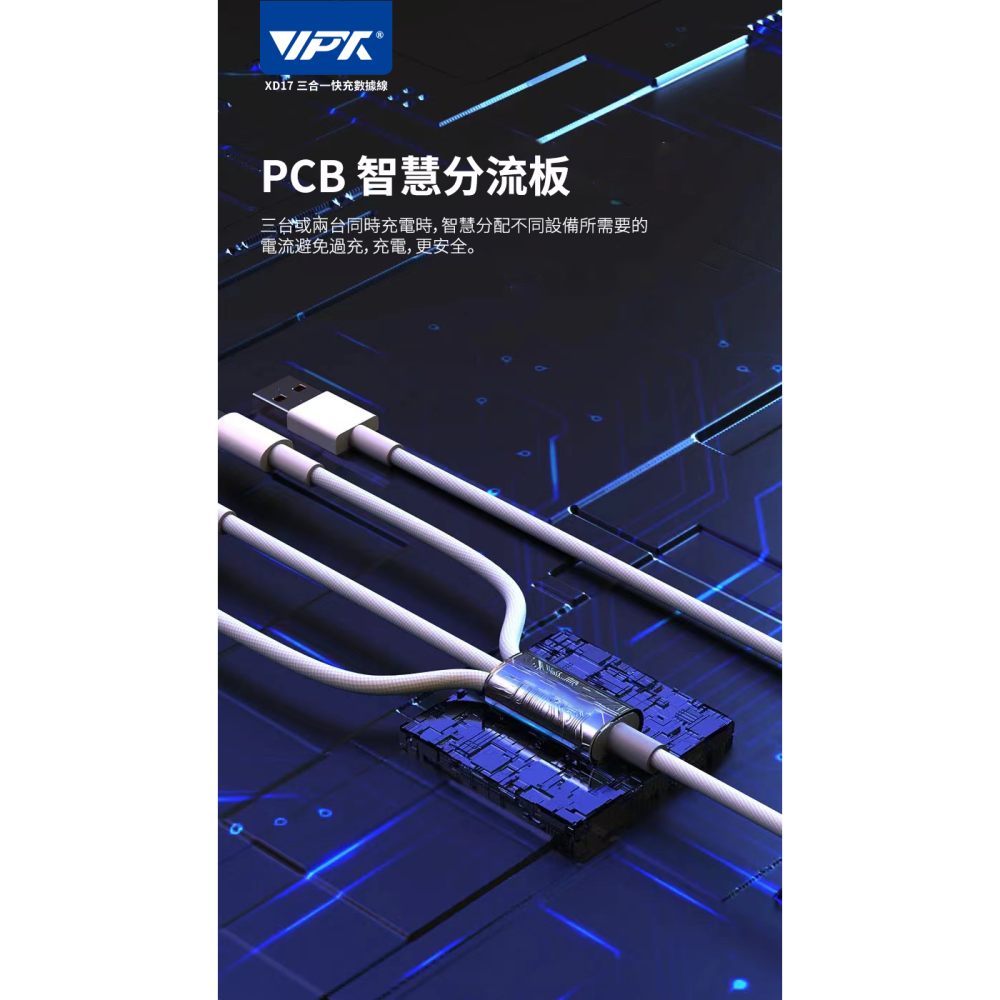 [ 台灣現貨  ]  HANG  XD17 一拖三88W超級快充數據線 PD 快充 支援 iphone 17-細節圖8