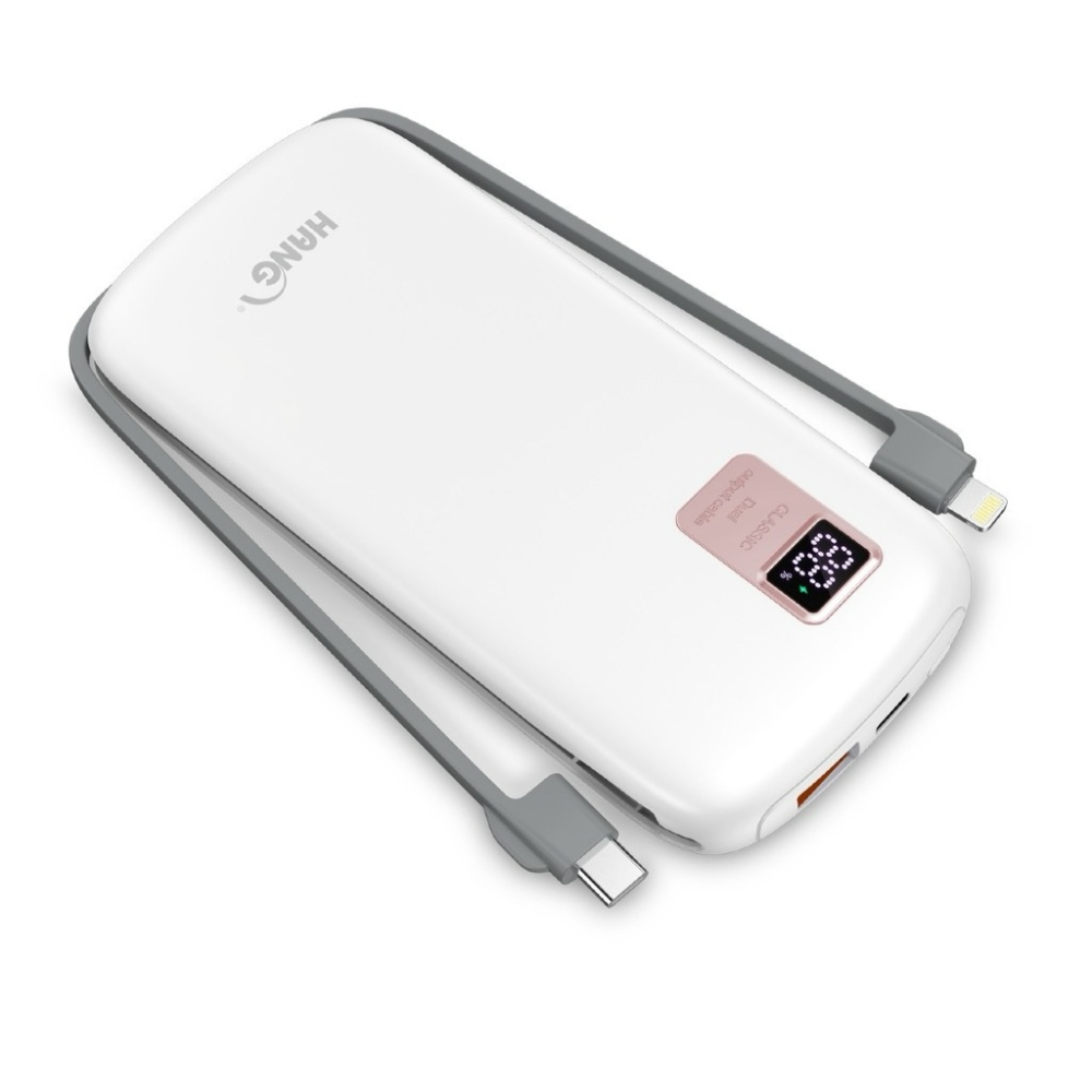 HANG 台灣現貨 BSMI認證 固態防爆電池10000自帶線行動電源 PD + QC 20W快速充電-細節圖7
