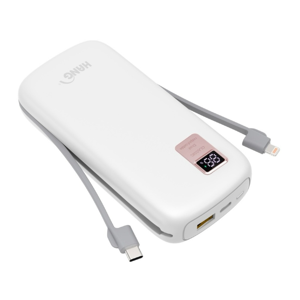 HANG 台灣現貨 BSMI認證 固態防爆電池20000自帶線行動電源 PD + QC 20W快速充電-細節圖5