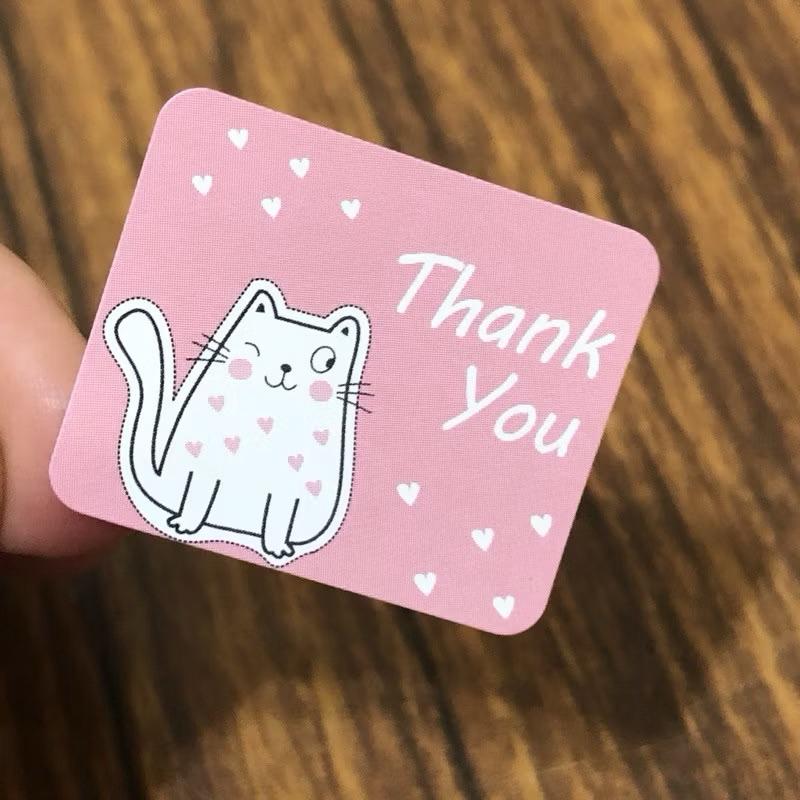 現貨｜感謝THANK YOU貼紙｜25X30mm｜合成防水｜封口貼紙 包裝封口 禮物貼紙 手工製作 文創商品-細節圖4