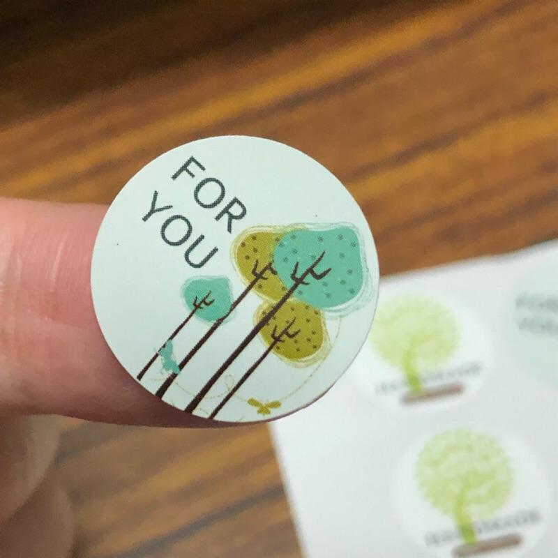 現貨｜FOR YOU/handmade/thankyou貼紙｜圓型20mm｜合成防水｜包裝用品 DIY 手工皂 禮物-細節圖2
