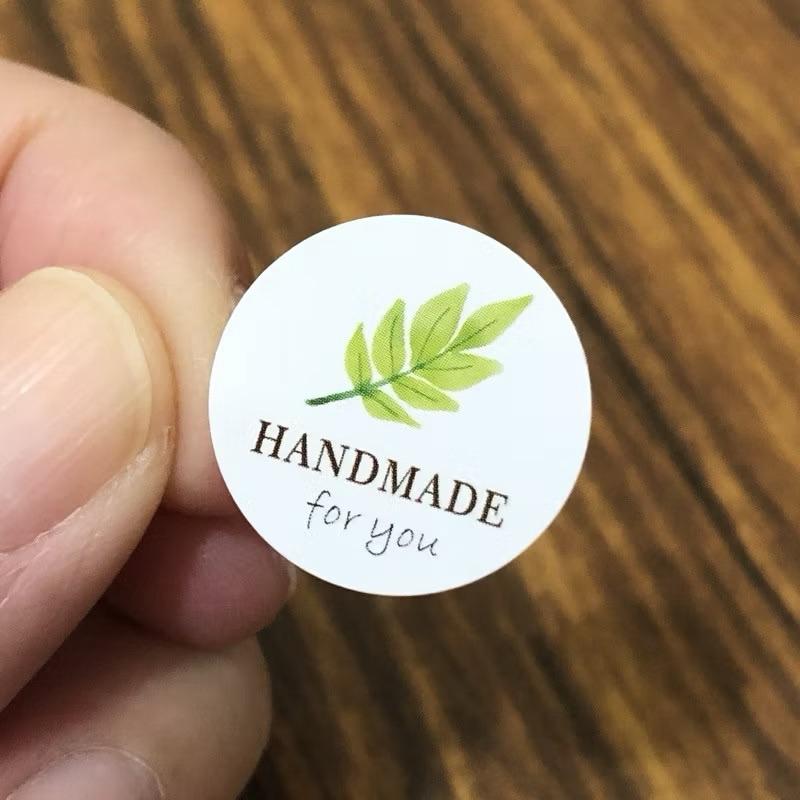 現貨｜FOR YOU/handmade/thankyou貼紙｜圓型20mm｜合成防水｜包裝用品 DIY 手工皂 禮物-細節圖3