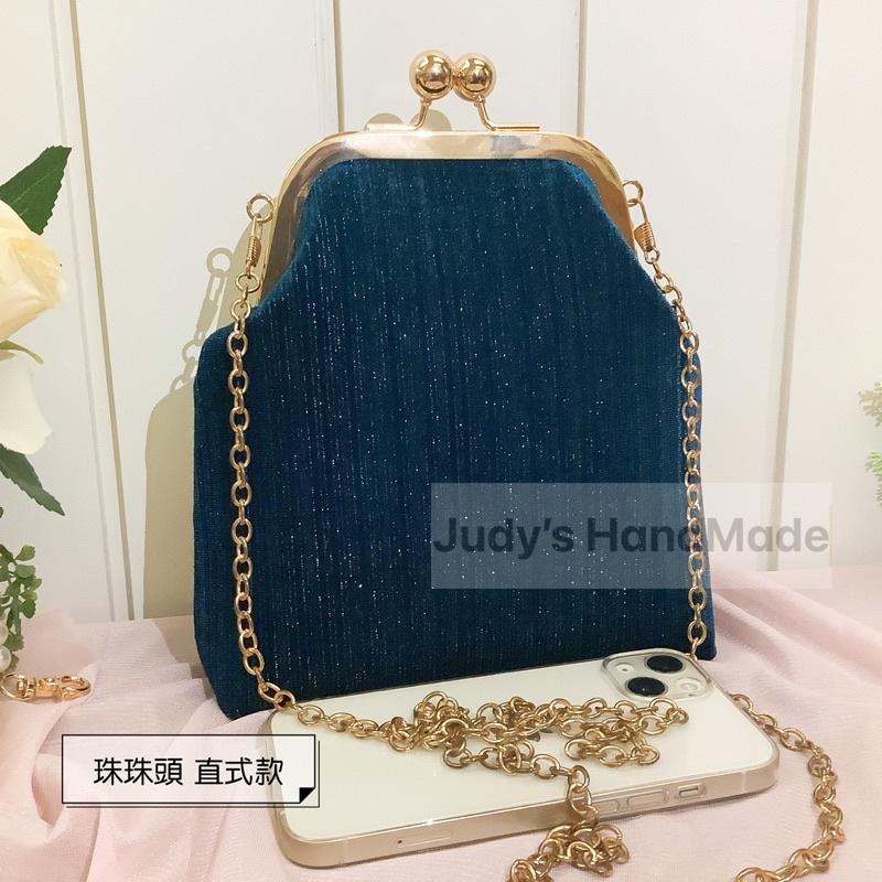 母親節禮物》摩天星雲 土耳其藍絲絨 香水瓶口金包 直式手機包送o字鍊 現貨手提包斜肩包 另有宴會包-細節圖7