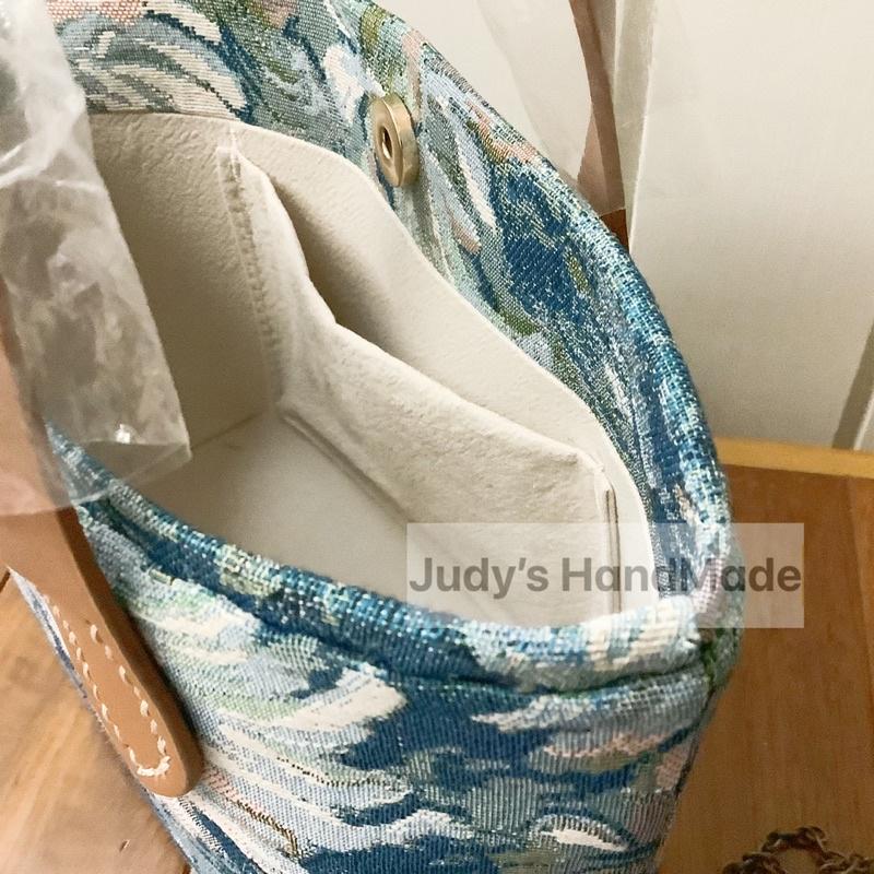 《Judy’s小舖》 莫內花園 油畫風口金包 小托特包 手拿包 現貨  實用小包褲裙百搭 手機包通勤手提包-細節圖8