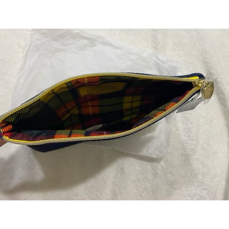 ETSEE LAUDER 雅詩蘭黛 英倫復古藍色收納包 化妝包（新）-細節圖3