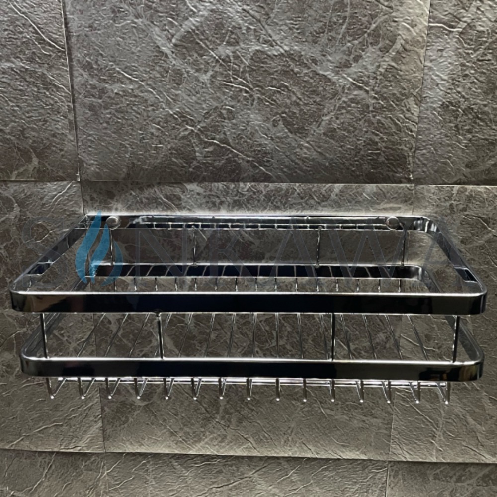三川SANKAWA⭐️ 單層中型置物架 免打孔 置物架 衛浴架 不鏽鋼 多功能架 衛浴收納 衛浴-細節圖3