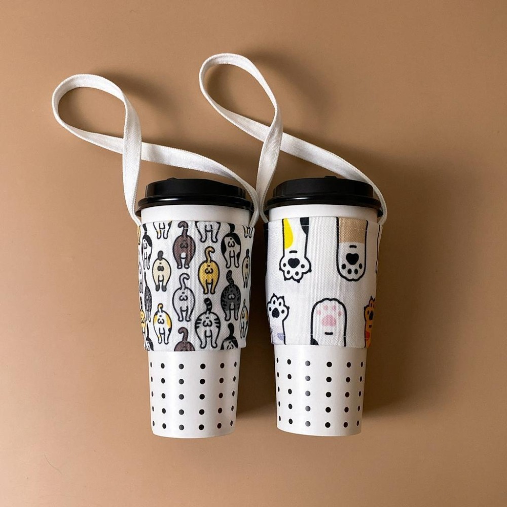 【安迪寢具】貓咪背影環保飲料提袋 環保杯套 手搖杯飲料袋 企業贈品 派對禮品 婚禮小物 寵物店禮品 禮品 畢業禮-細節圖9