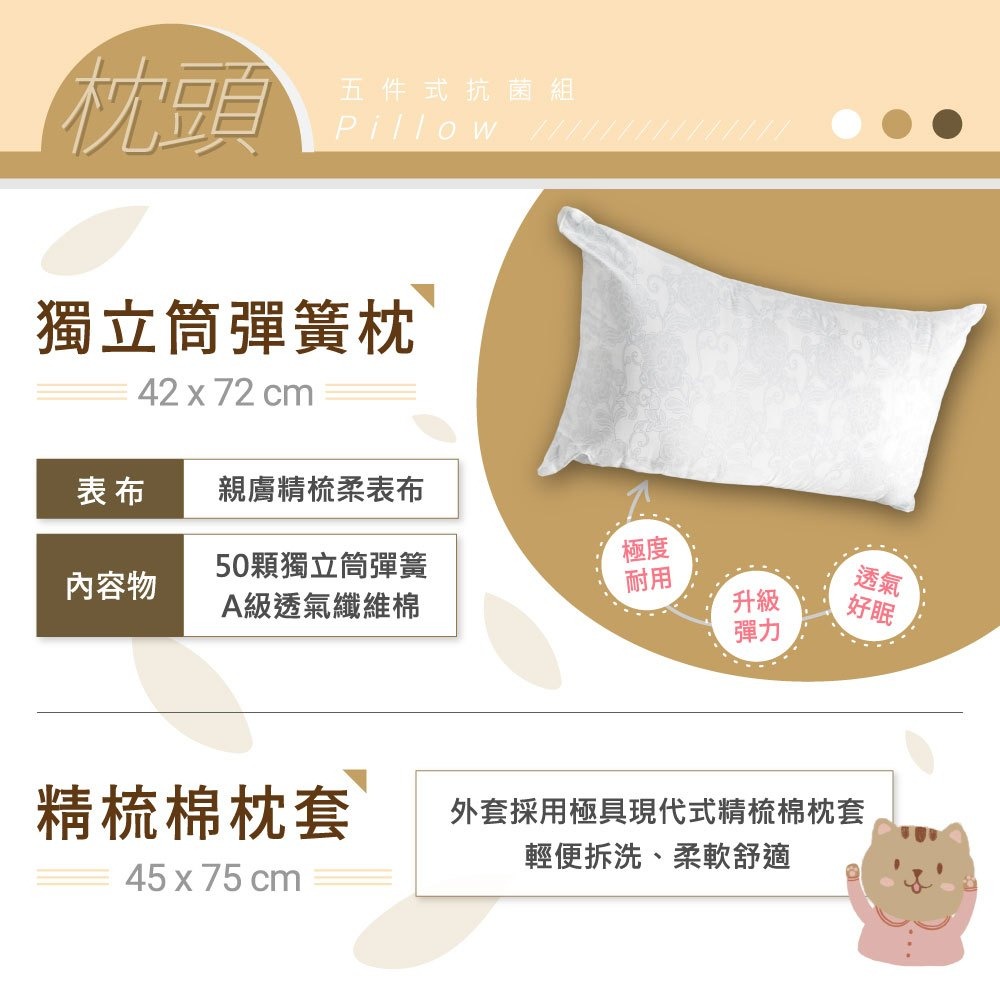 【安迪寢具】台灣製現貨開學季 大學 外宿族 床墊組 和風抗菌組 彈簧床 乳膠床墊 床墊 枕頭 棉被 被套 現貨供應-細節圖8