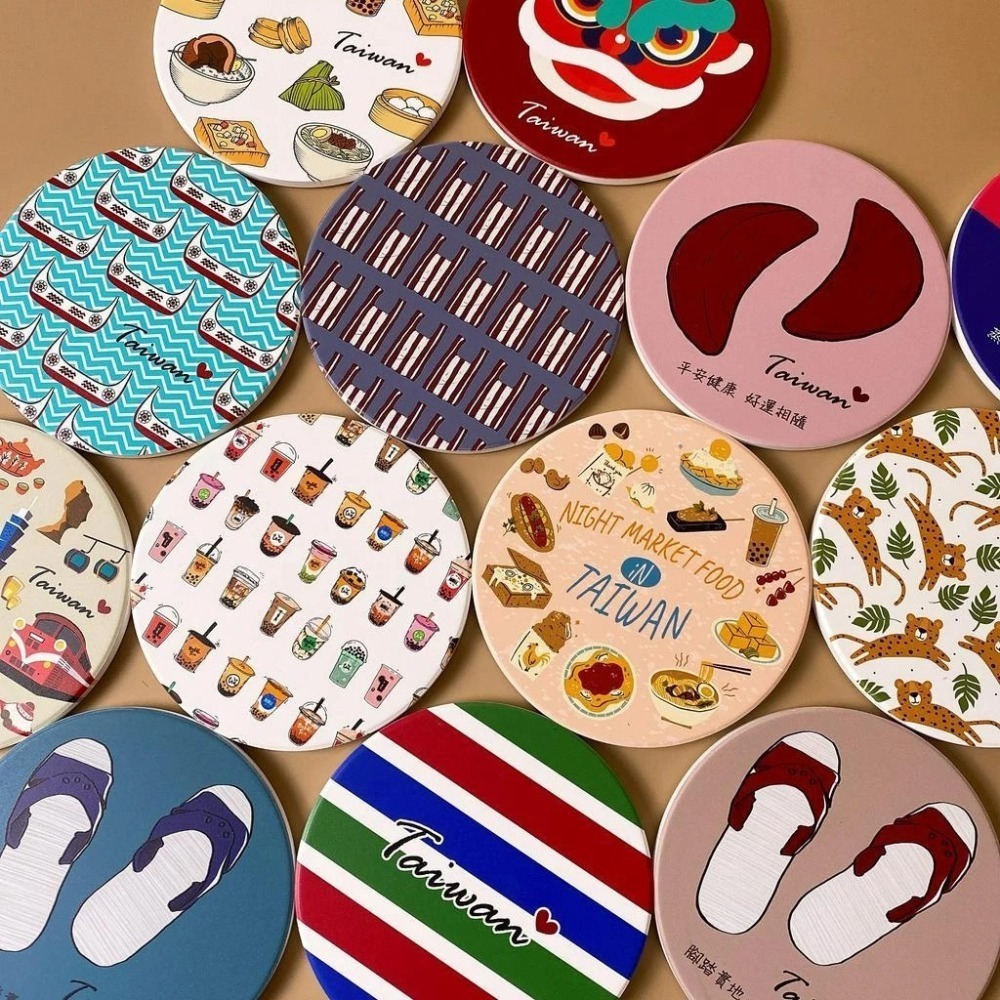 【安迪寢具】台灣特色 吸水杯墊 矽藻土杯墊 觀光禮品 台灣小吃 珍珠奶茶 買菜袋 交換禮物 抽獎 尾牙 畢業禮 禮品-細節圖5
