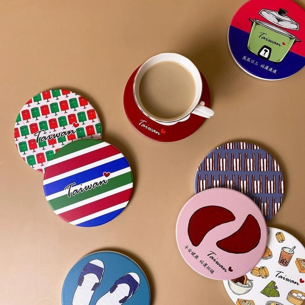【安迪寢具】台灣特色 吸水杯墊 矽藻土杯墊 觀光禮品 台灣小吃 珍珠奶茶 買菜袋 交換禮物 抽獎 尾牙 畢業禮 禮品-細節圖6