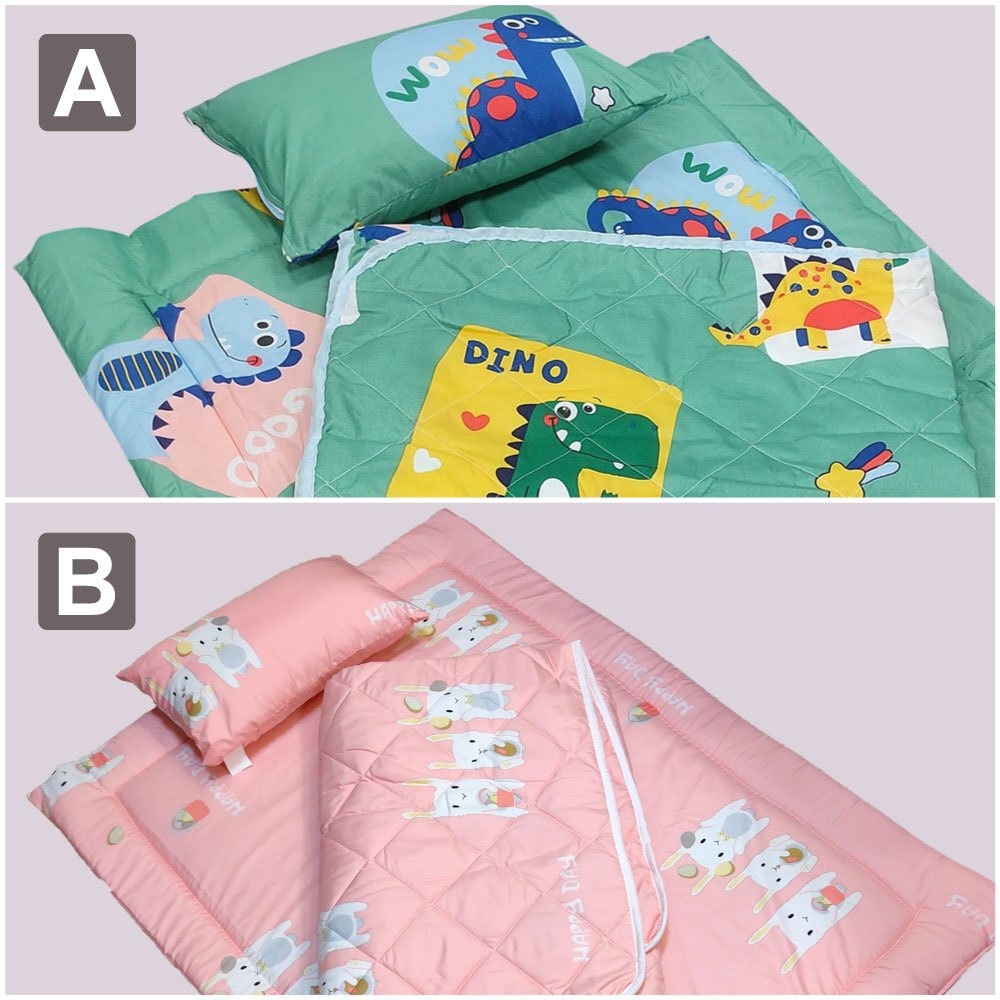 【安迪寢具】台灣製兒童睡墊三件組 枕頭 涼被 睡墊 幼兒園 幼稚園 兒童睡墊 兒童睡袋 兒童涼被 嬰幼童寢具-細節圖3