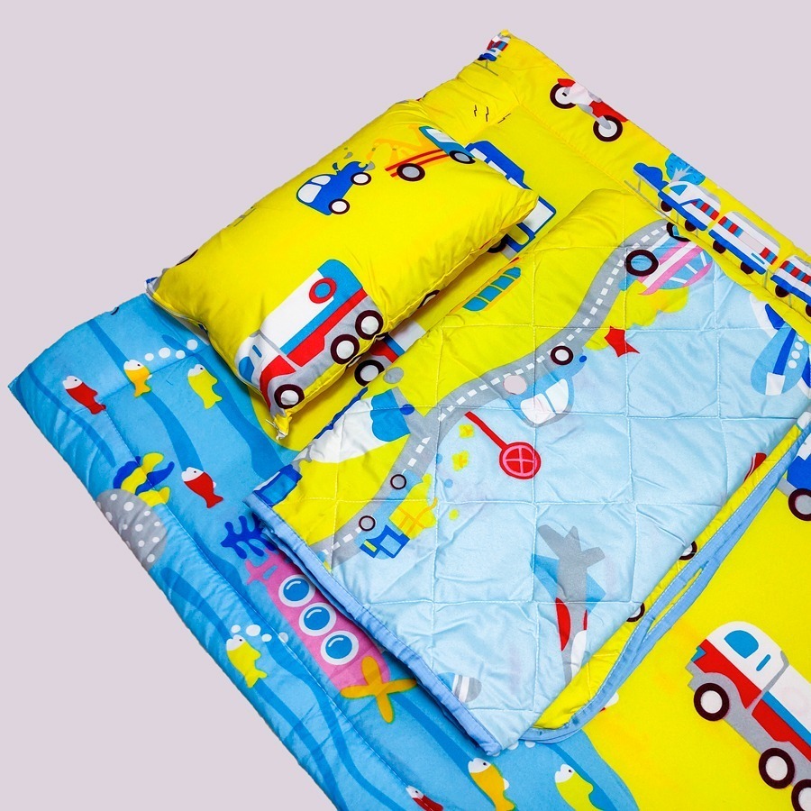【安迪寢具】台灣製兒童睡墊三件組 枕頭 涼被 睡墊 幼兒園 幼稚園 兒童睡墊 兒童睡袋 兒童涼被 嬰幼童寢具-規格圖9