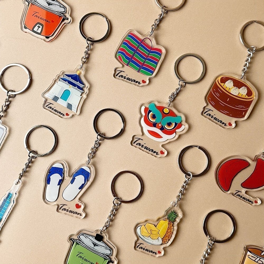 安迪寢具【台灣特色鑰匙圈】台灣 紀念品 鑰匙圈 吊飾 珍奶 珍珠奶茶 101 觀光禮品 台灣禮品 紀念禮物 出國禮物-細節圖3
