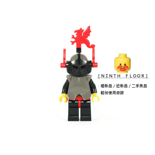 【Ninth Floor】LEGO 6009 樂高 城堡 舊龍國 黑騎士 紅龍徽 可掀盔 騎士 [cas168]