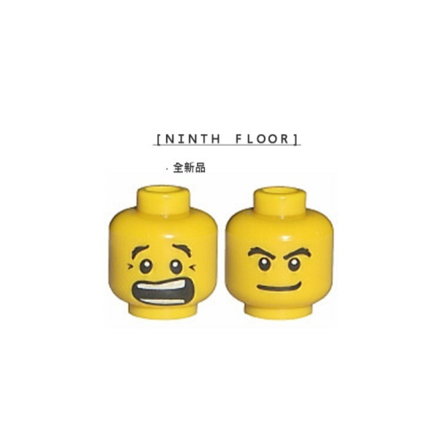 【Ninth Floor】LEGO 樂高 城堡 黃色 皇冠 矮人 紅獅 獅國 士兵 雙面 臉 頭 3626bpb0272