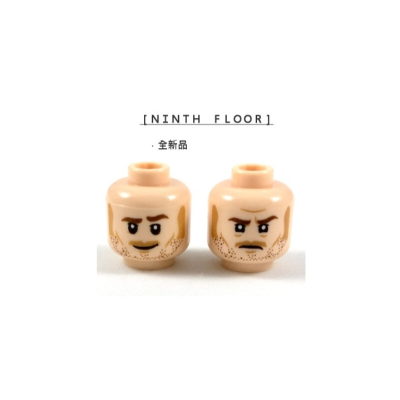 【Ninth Floor】LEGO 樂高 侏儸紀世界 膚色 歐文 雙面印刷 臉 頭 [3626cpb2124]