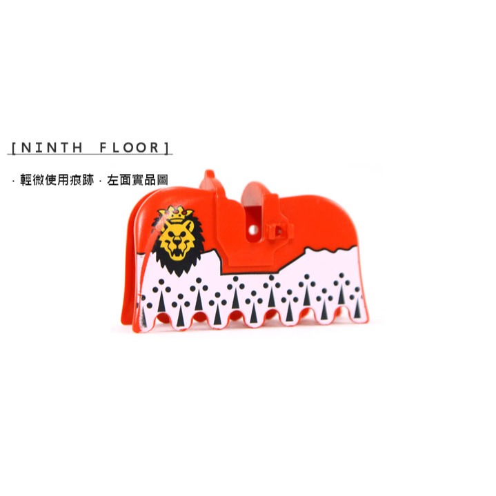 【Ninth Floor】LEGO 6090 樂高 城堡 皇家 舊獅國 紅獅 紅色 舊版 馬袍 [2490pb03]-細節圖2