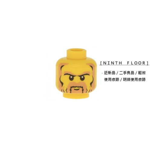 【Ninth Floor】LEGO 樂高 城堡 維京 黃色 皇冠 國王 士兵 矮人 鬍子 臉 頭 3626bpb0236