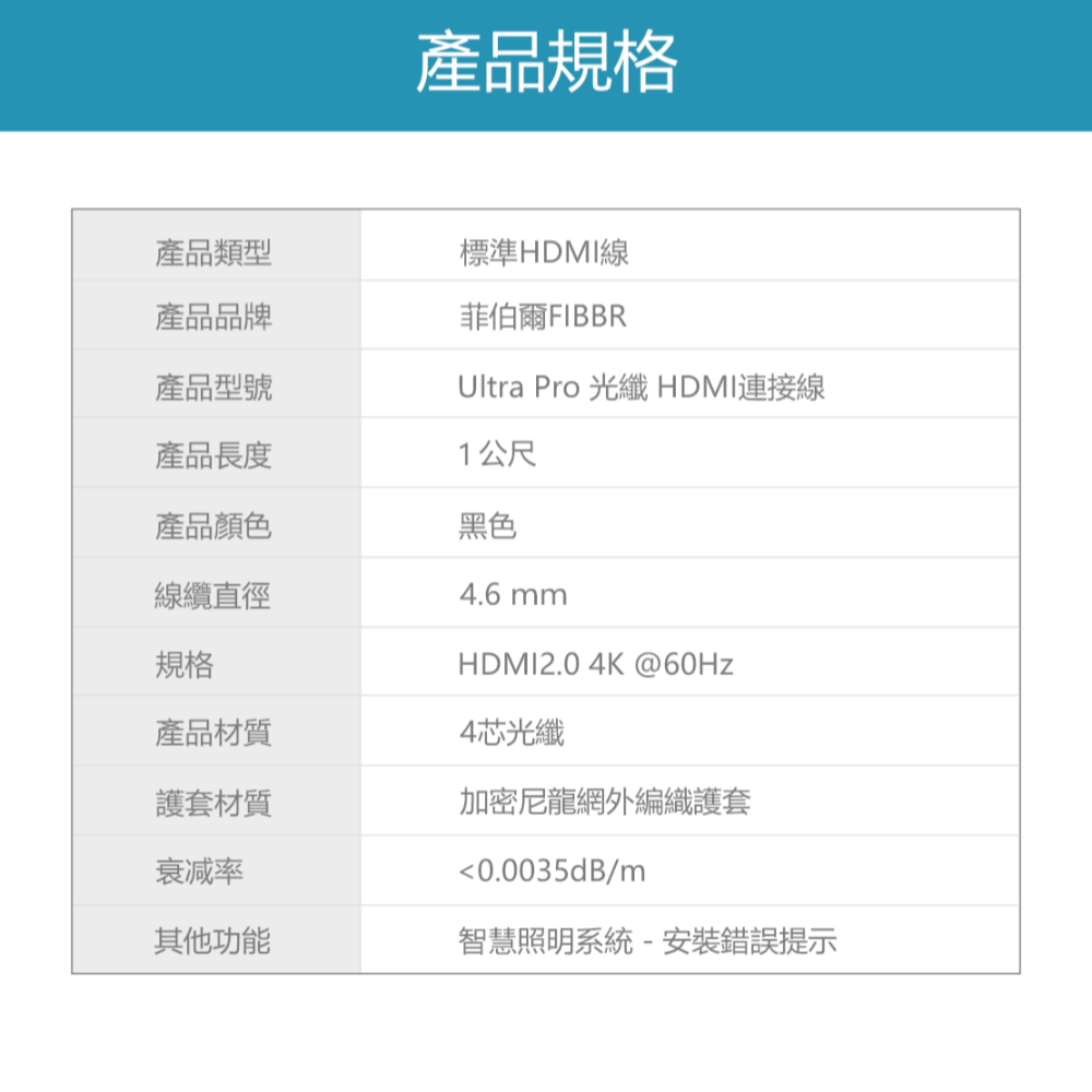 FIBBR 菲伯爾 Ultra Pro｜光纖 HDMI 線｜穩定無干擾【1 公尺】-細節圖10
