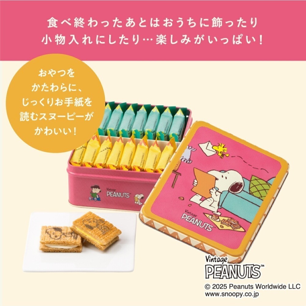 ☆魔境夢遊☆日本sugar butter tree x snnopy史努比聯名 鐵盒餅乾 折疊購物袋-細節圖7