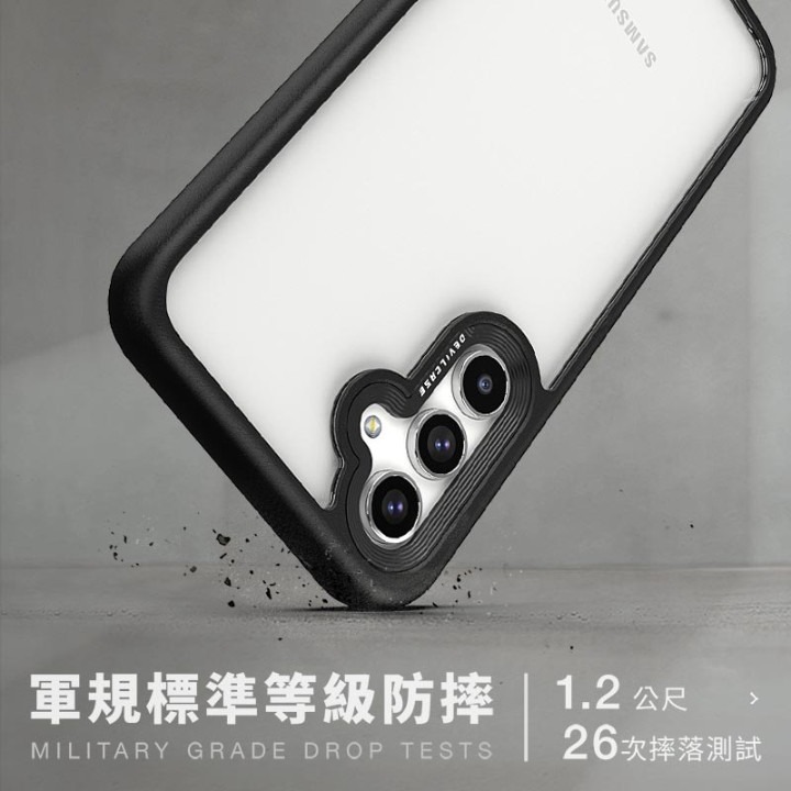Galaxy A54 A53 手機殼 惡魔防摔殼 標準版 鏡頭鋁圈 透明殼 手機殼 惡魔盾 Devilcase-細節圖3