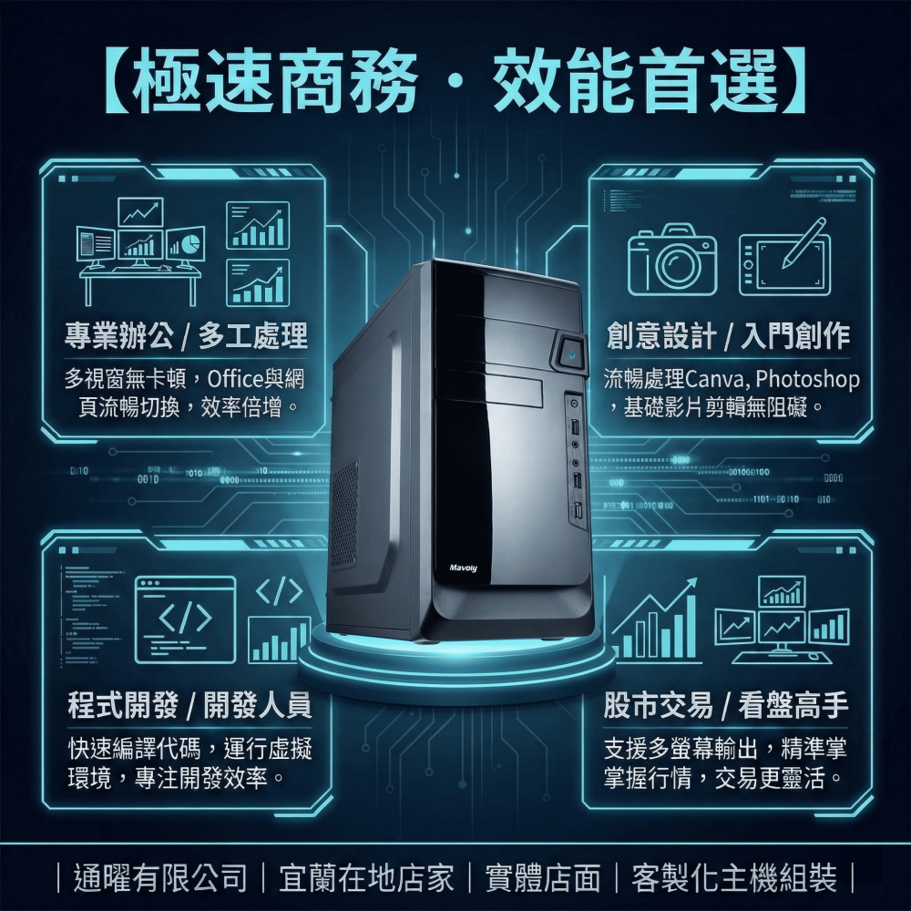 【極速商務】多工文書影音桌上型電腦｜AMD R5六核/16G/正版Win11主機｜開機即用/桌機保固-細節圖3