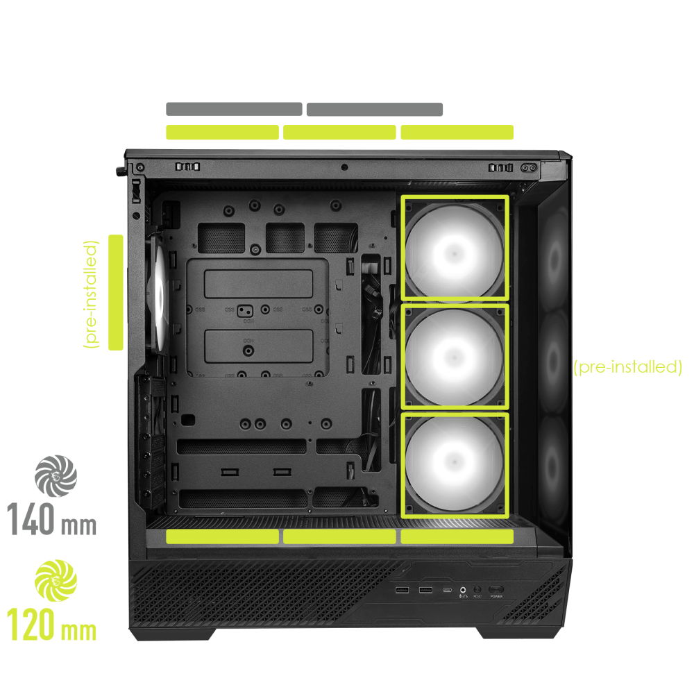 【MSI 微星】電競海景房機殼｜PANO 130R PZ 270度全景｜電腦｜桌機｜主機｜保固-細節圖2