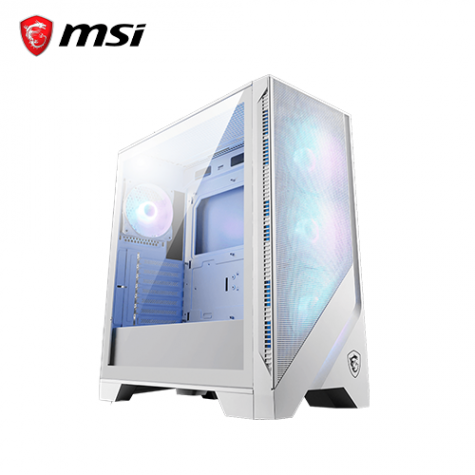 【微星 MSI】高散熱電競桌機機殼｜MAG FORGE 320R 白｜純白透側 電腦主機改裝-細節圖2