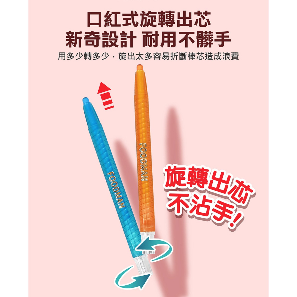 💛全新現貨💛《風車》FOOD超人兒童旋轉蠟筆💖小小孩💖-細節圖5