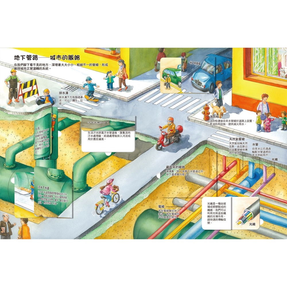 💛全新現貨💛《双美生活文創》我的STEAM翻翻書：深不可測的地底（7個場景+42個翻頁小機關）💖小小孩💖-細節圖4