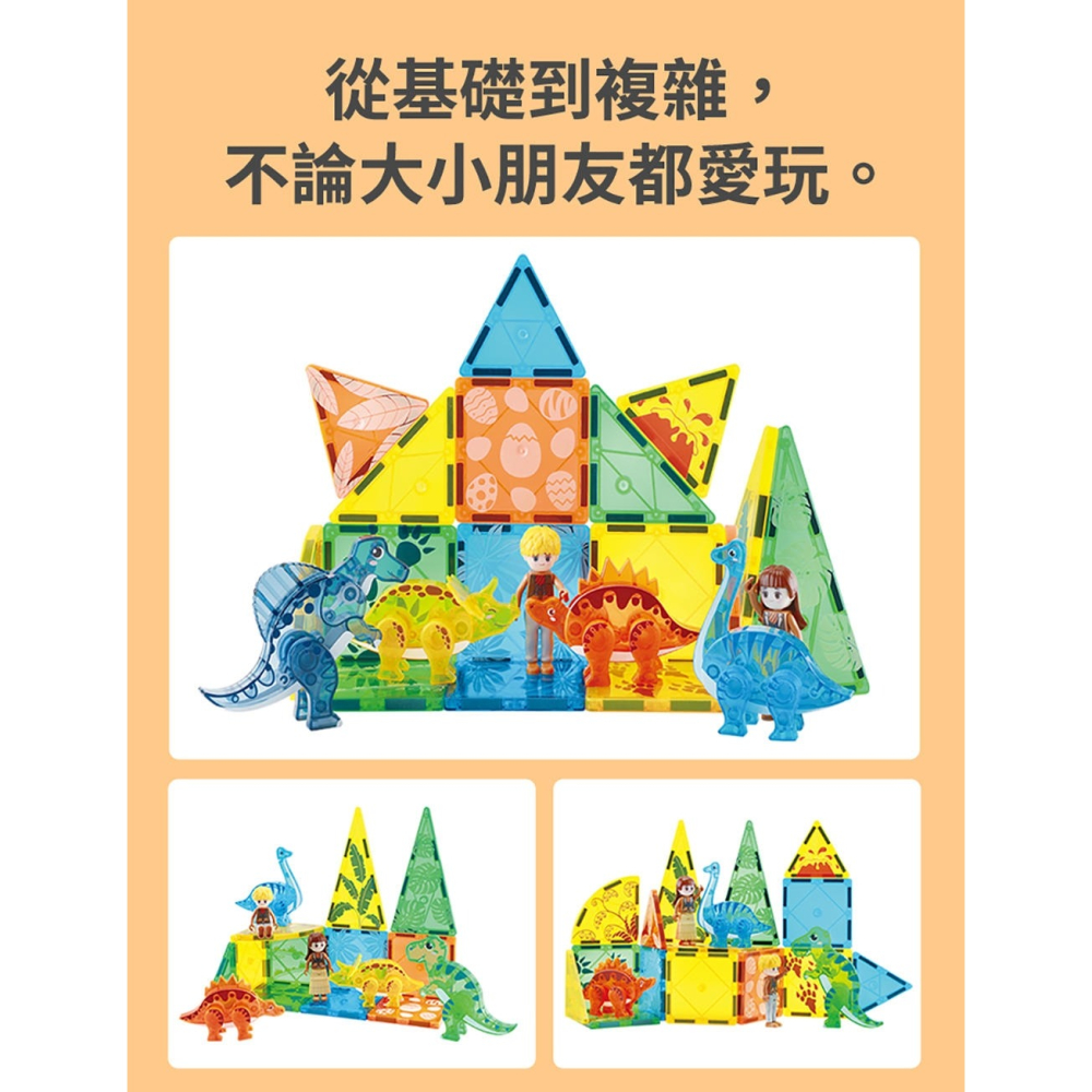 💛全新現貨💛《幼福》忍者兔百變磁力片【恐龍大冒險】💖小小孩💖-細節圖4