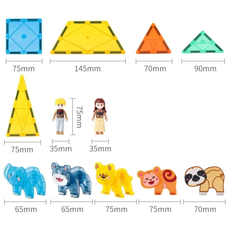 💛全新現貨💛《幼福》忍者兔百變磁力片【可愛動物】💖小小孩💖-細節圖2