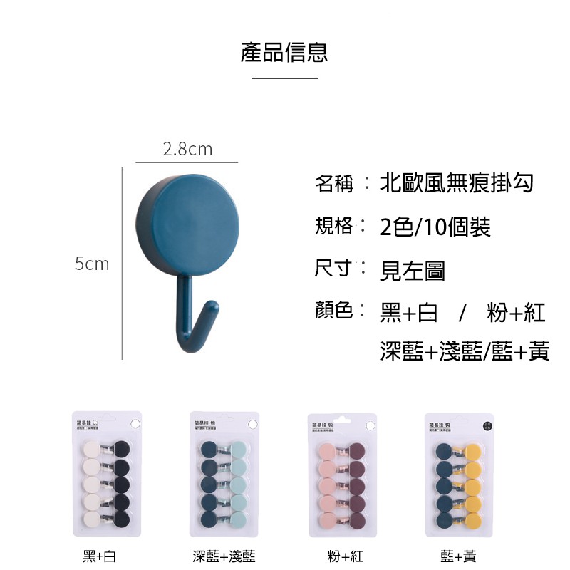 [滿額免運]北歐圓點強力掛勾 無痕掛勾 北歐風掛勾 免釘 鑰匙掛勾 掛帽勾 浴室掛勾 廚房掛勾 包包掛勾 插頭掛勾-細節圖3