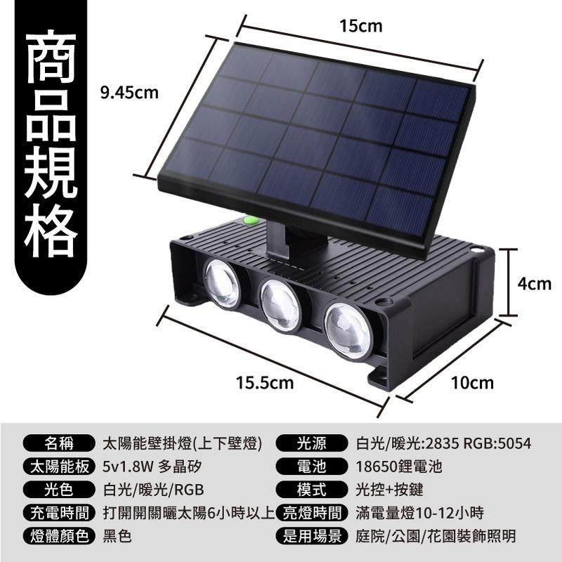 【全年0電費+6個月保固】太陽能壁燈 太陽能庭院燈 太陽能庭園燈 花園燈 景觀燈 氛圍壁燈 防水 防雷 戶外燈-細節圖6