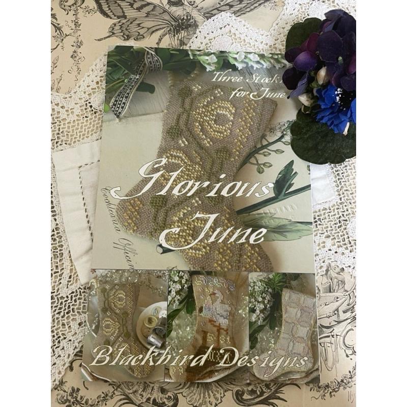 正版珍藏Blackbird designs草莓聖誕襪十字繡圖稿書-細節圖3