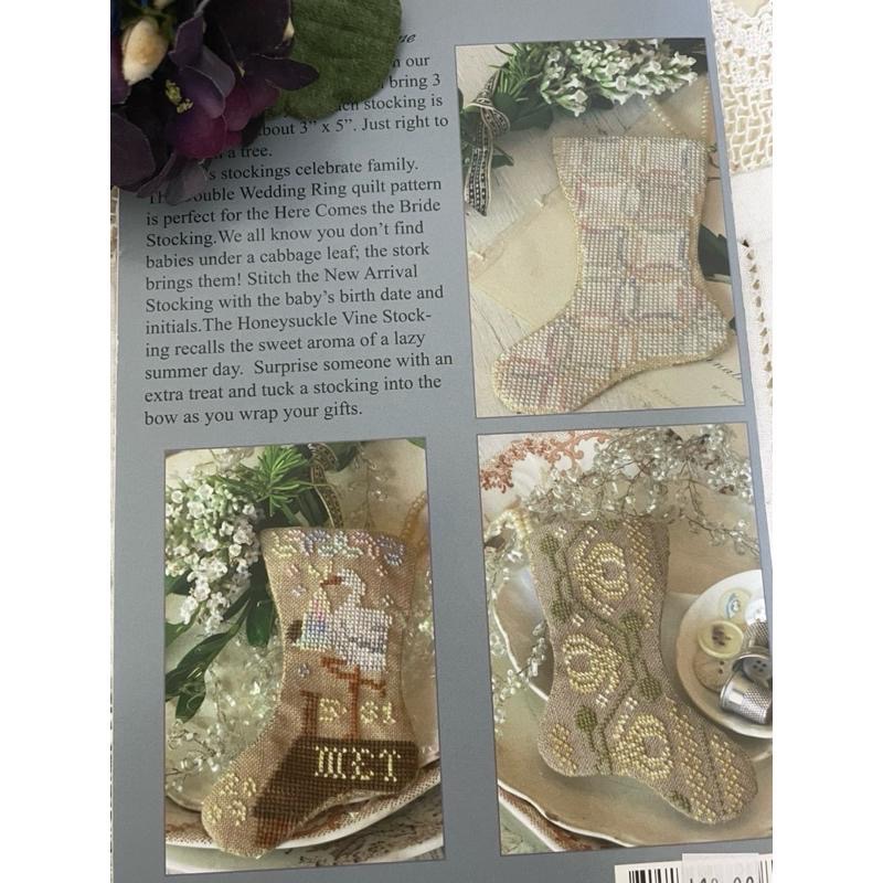 正版珍藏Blackbird designs草莓聖誕襪十字繡圖稿書-細節圖4