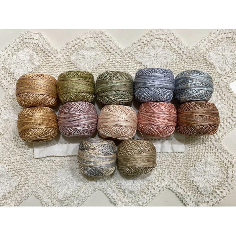 現貨手作刺繡線Valdani珍藏孤品緞染馬卡龍色勾針編織100%絲光棉珍珠線#12-細節圖2