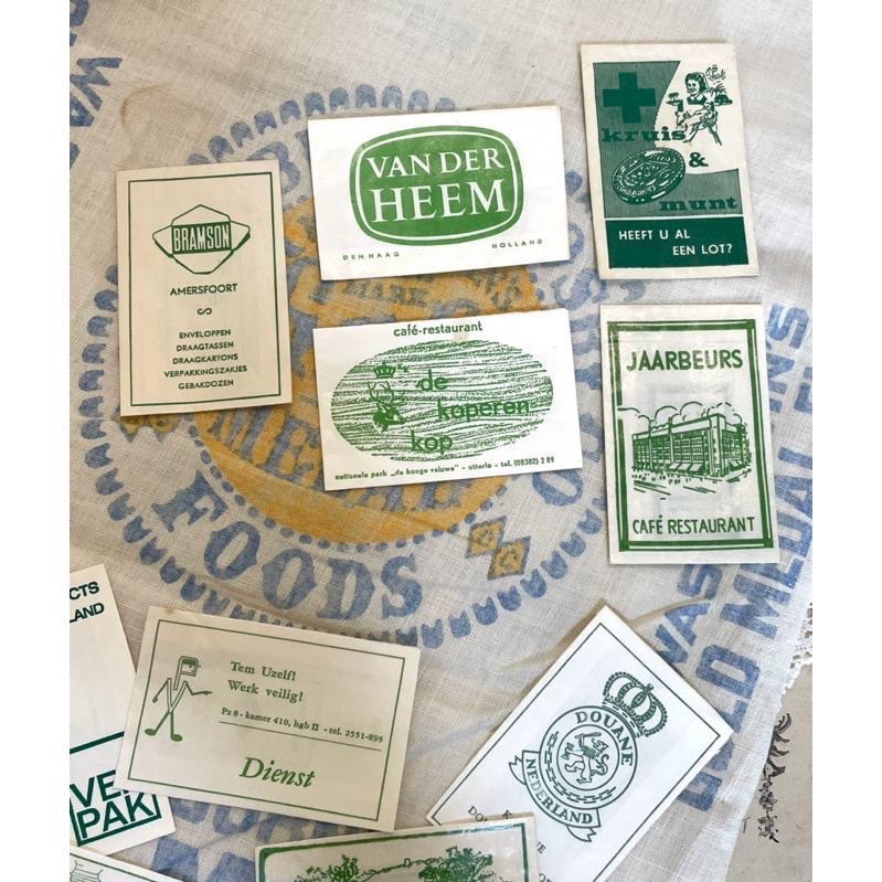 歐美復古藝術設計風格手作手帳靈感素材包裝道具綠色老糖紙袋AB組-細節圖2