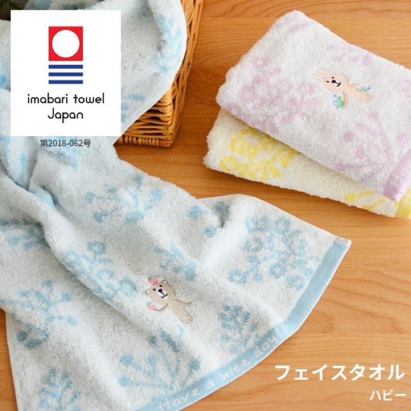 《今治毛巾》兒童日本現貨男女親子絕版刺繡動物微笑圓點寶貝熊貓兔親膚洗臉毛巾-細節圖5
