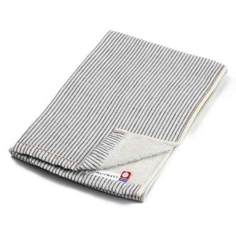 《今治毛巾》Hartwell丹寧牛仔現貨條紋日本英倫風格男性中性全家親子小孩洗臉棉紗長毛巾-細節圖4