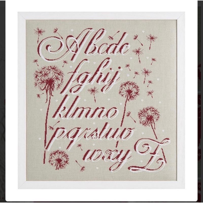 刺繡設計師法國Isabelle Haccourt法式紅色復古文字母十字繡書-細節圖2