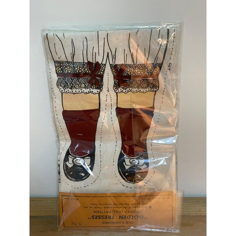 復古風日本手作拼布古董娃娃玩偶pattern版型布55*70cm-細節圖2