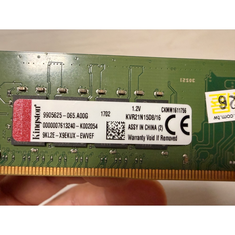 🔥（有蝦皮賣場） 🔥9成新🔥Kingston 🔥 DDR4 16G✅2133🔥-細節圖2