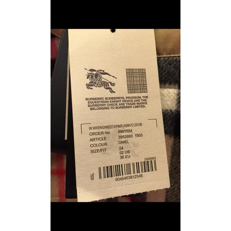 Burberry cashmere風衣用羊毛保暖內裏 / 背心-細節圖5