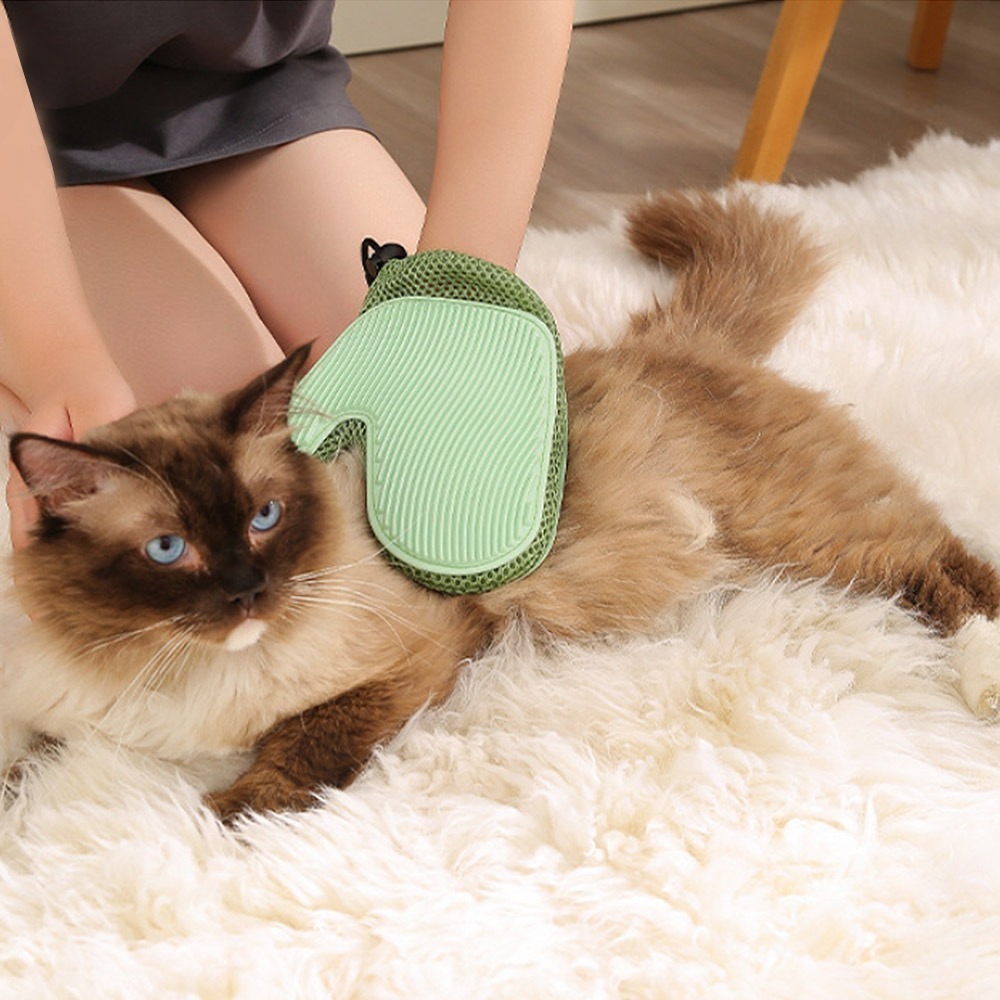 E.City_貓狗寵物多功能雙面按摩梳毛手套2入(3253) 【台灣商家，現貨為主】-細節圖3