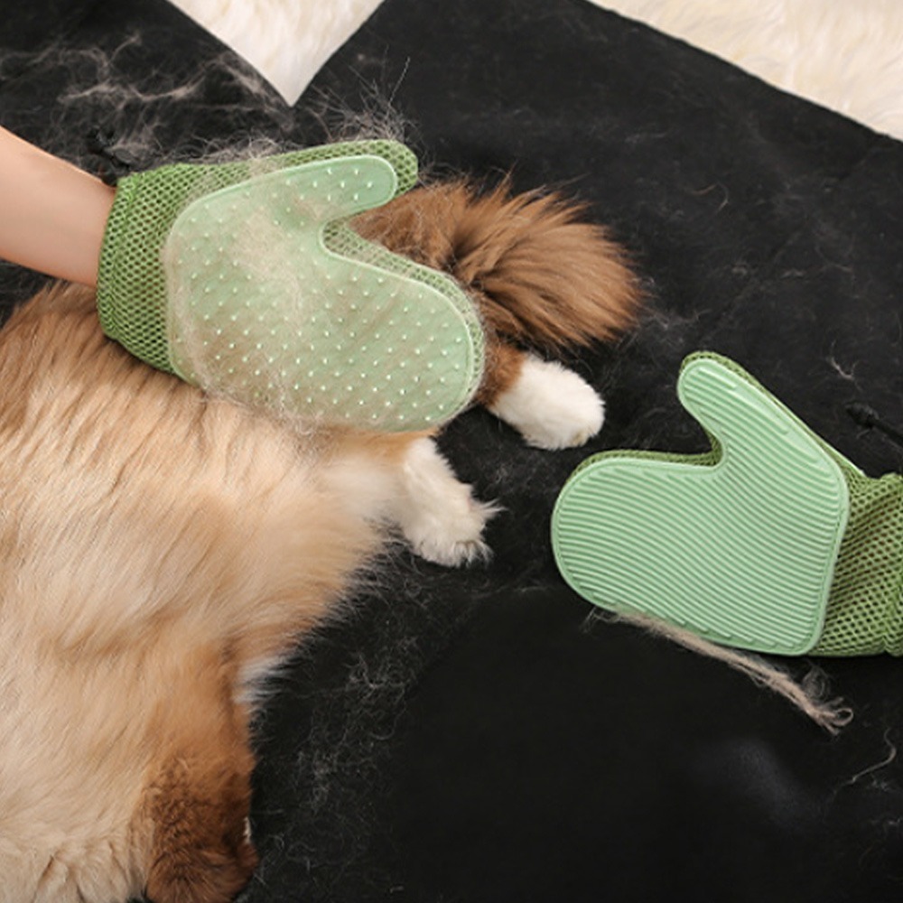 E.City_貓狗寵物多功能雙面按摩梳毛手套2入(3253) 【台灣商家，現貨為主】-細節圖6