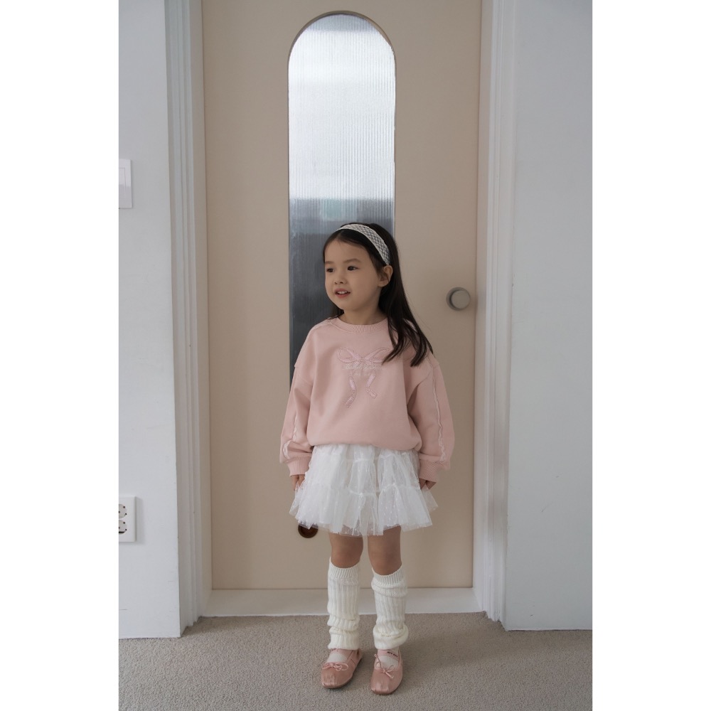 正韓童裝 現貨韓製 春天刺繡蝴蝶結衛衣 隔天出貨-細節圖3